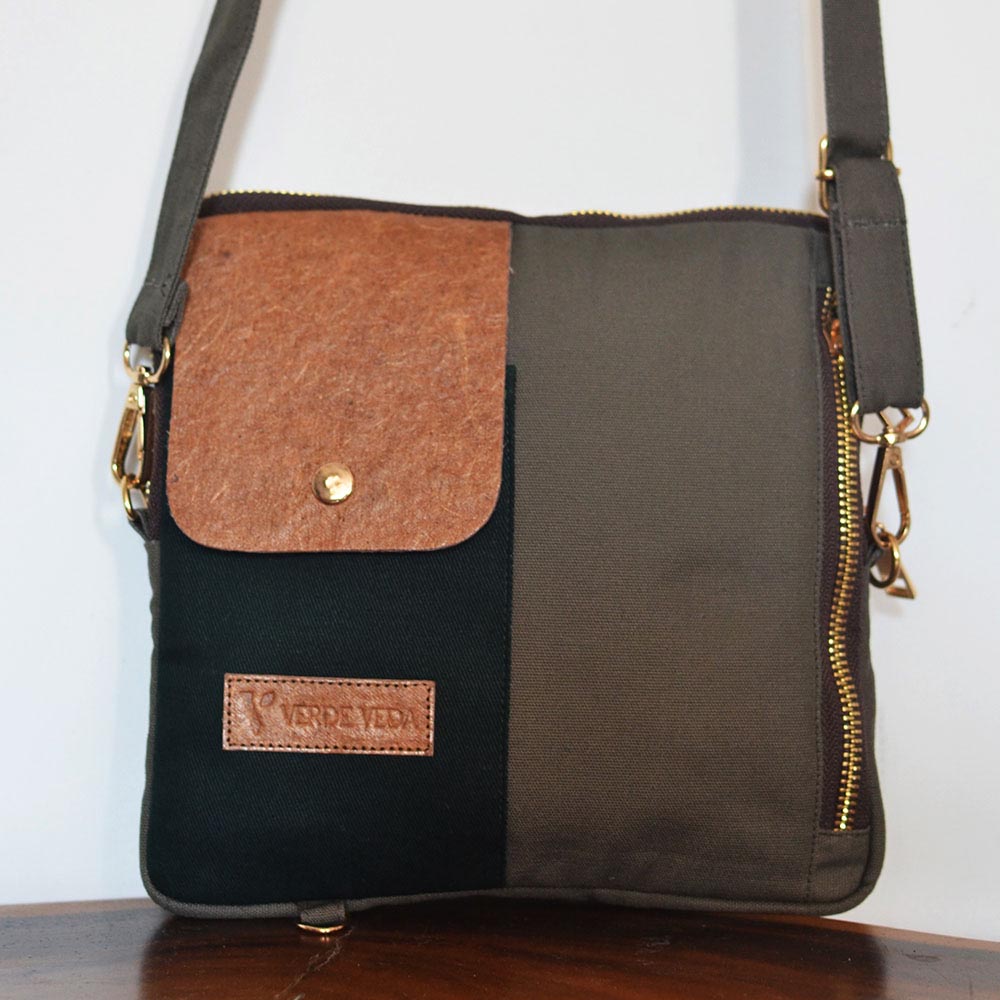 Coconut Leather Messenger Bag